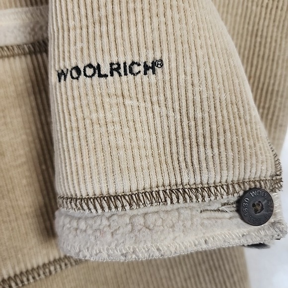 VTG Woolrich Women's XL Corduroy Sherpa Collar Jacket Button Front Pockets - Picture 4 of 10